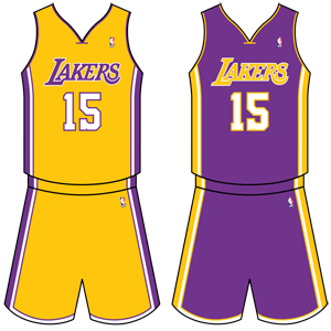 what color are the lakers home jerseys